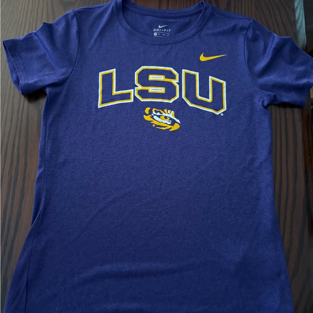 Nike Purple LSU Tee with Yellow Accents